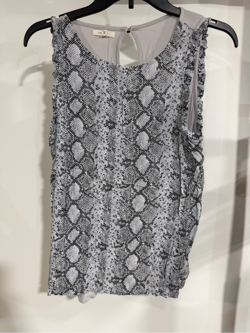 Maurices Gray Snake-Print Sleeveless Camisole